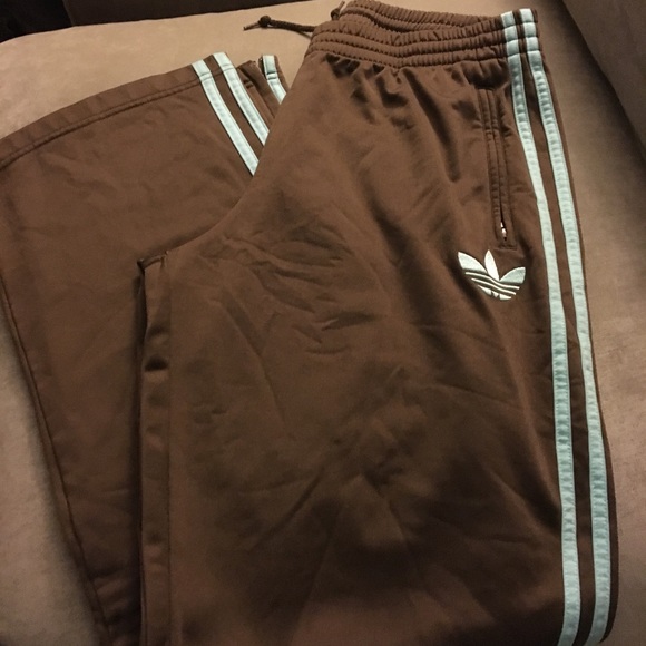 teal adidas sweatpants